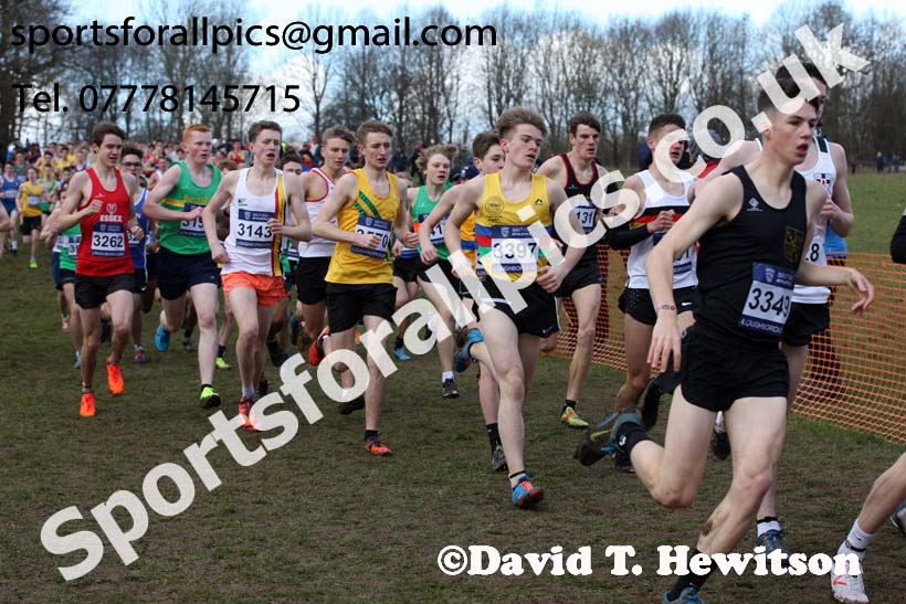 Mens under-17s 2019 British Athletics Inter Counties Cross Country, Prestwood Hall, Loughborough. Photo:  David T. Hewitson/Sports for All Pics